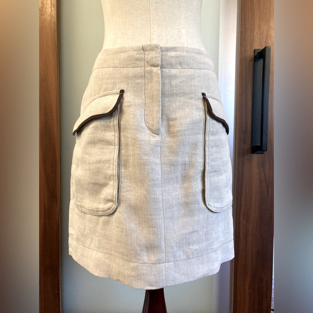 Loft a-line linen skirt